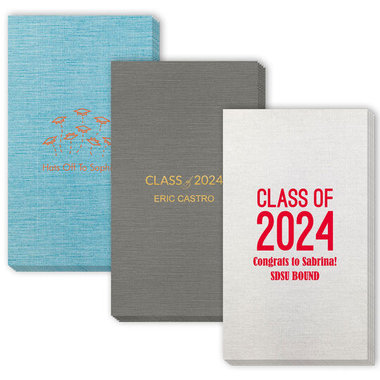 Design Your Own Graduation Bamboo Luxe Guest Towels